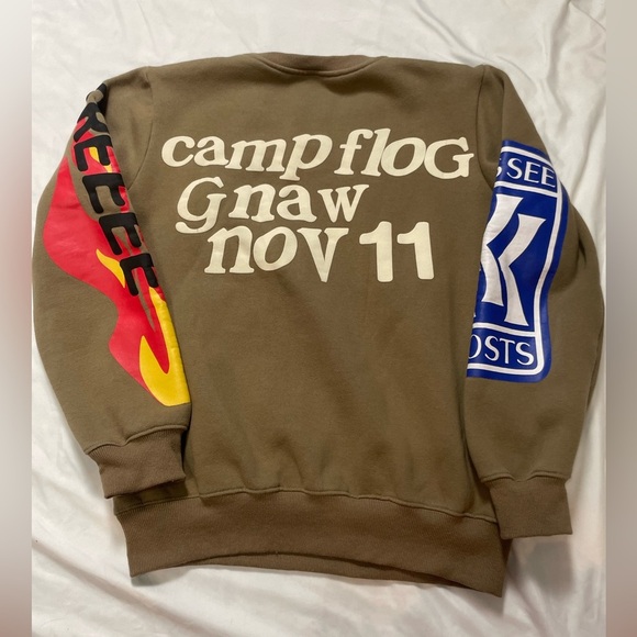 Camp Flog Gnaw Sweatshirt Adult L Lucky Me I See Ghosts Kid Cudi Nov 11 Kanye - Picture 8 of 16